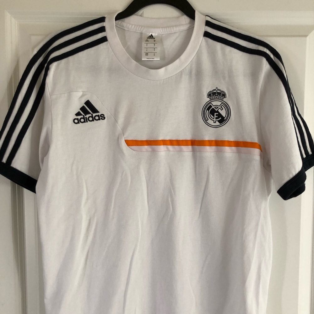 White Authentic Adidas Real Madrid Training Shirt